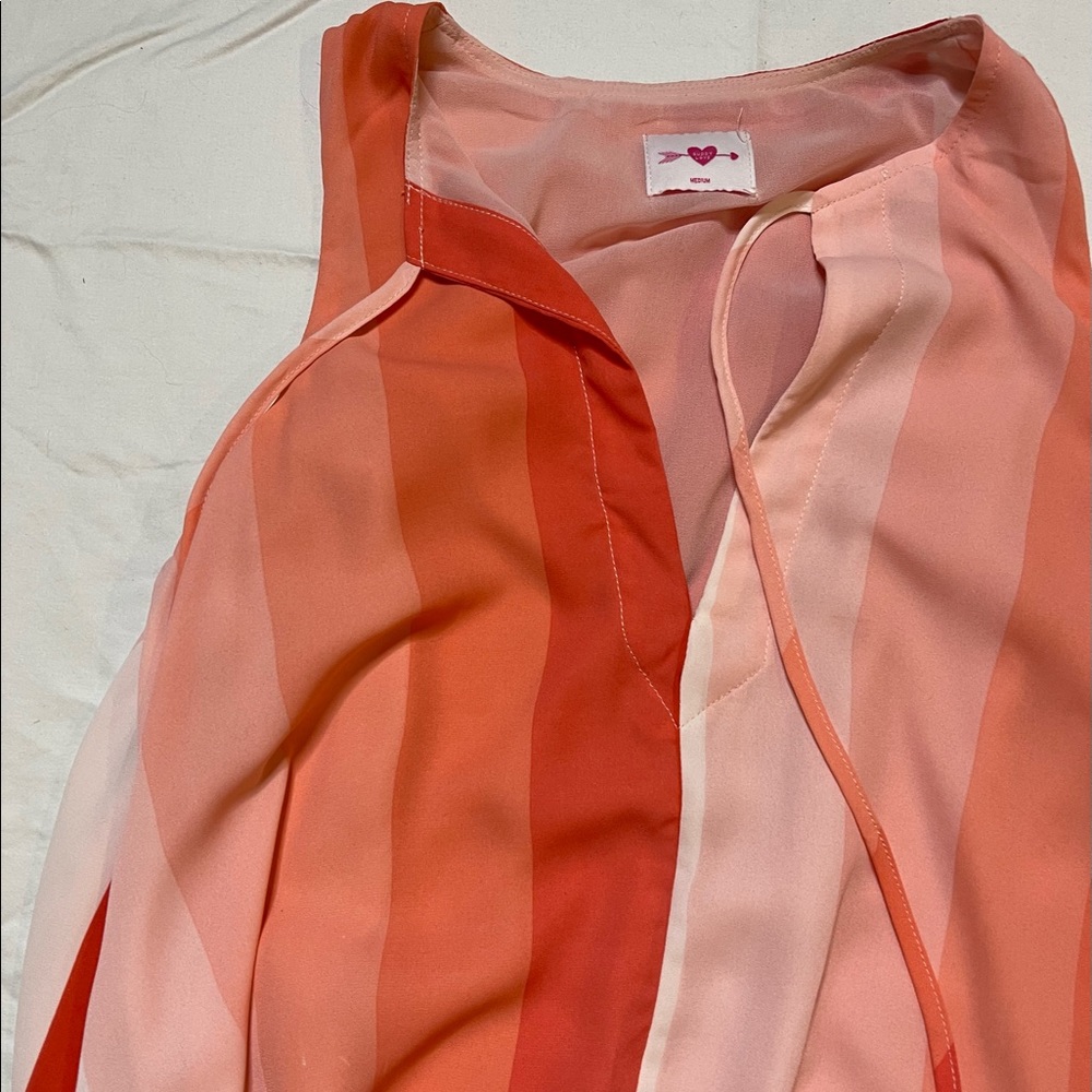 High Low Maxi Dress Colorful Stripes